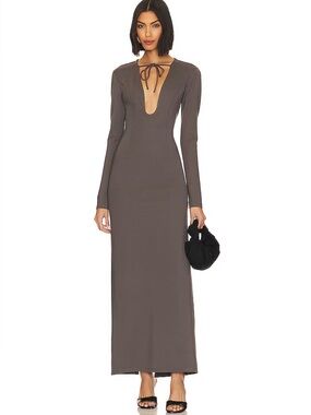 LPA Santino Maxi Dress Slate Gray